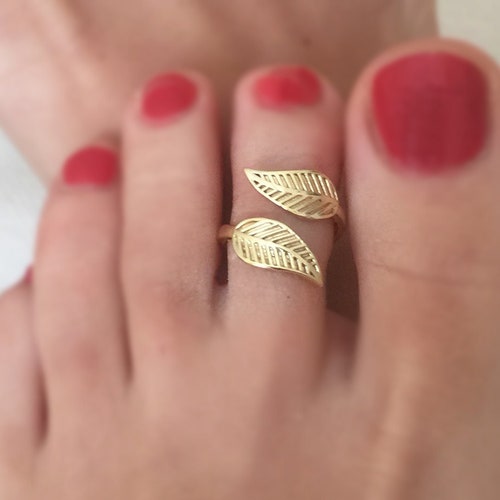 Toe Ring Gold Filled Adjustable Etsy
