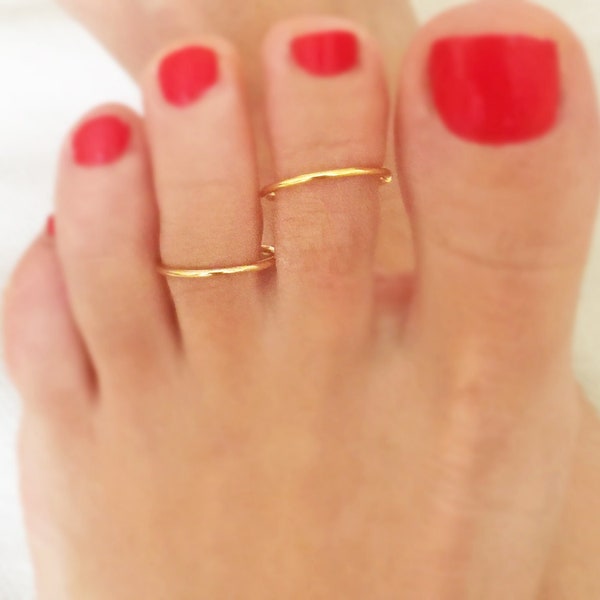 Anillos minimalistas de dedo delgado, anillo de dedo redondo ajustable para mujeres u hombres, bandas delgadas de talla única, perfecto para el verano, joyas de novia