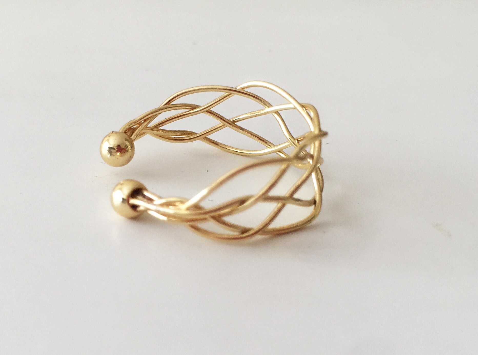 Gold Big Toe Ring, Filigree Toe Ring, Gold Filled Adjustable Toe Ring, Knuckle Ring, Foot