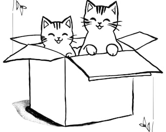 11-Page Cat Coloring Book for Kids | Adorable Cat Illustrations | Printable Coloring Pages | Fun Activity for Children