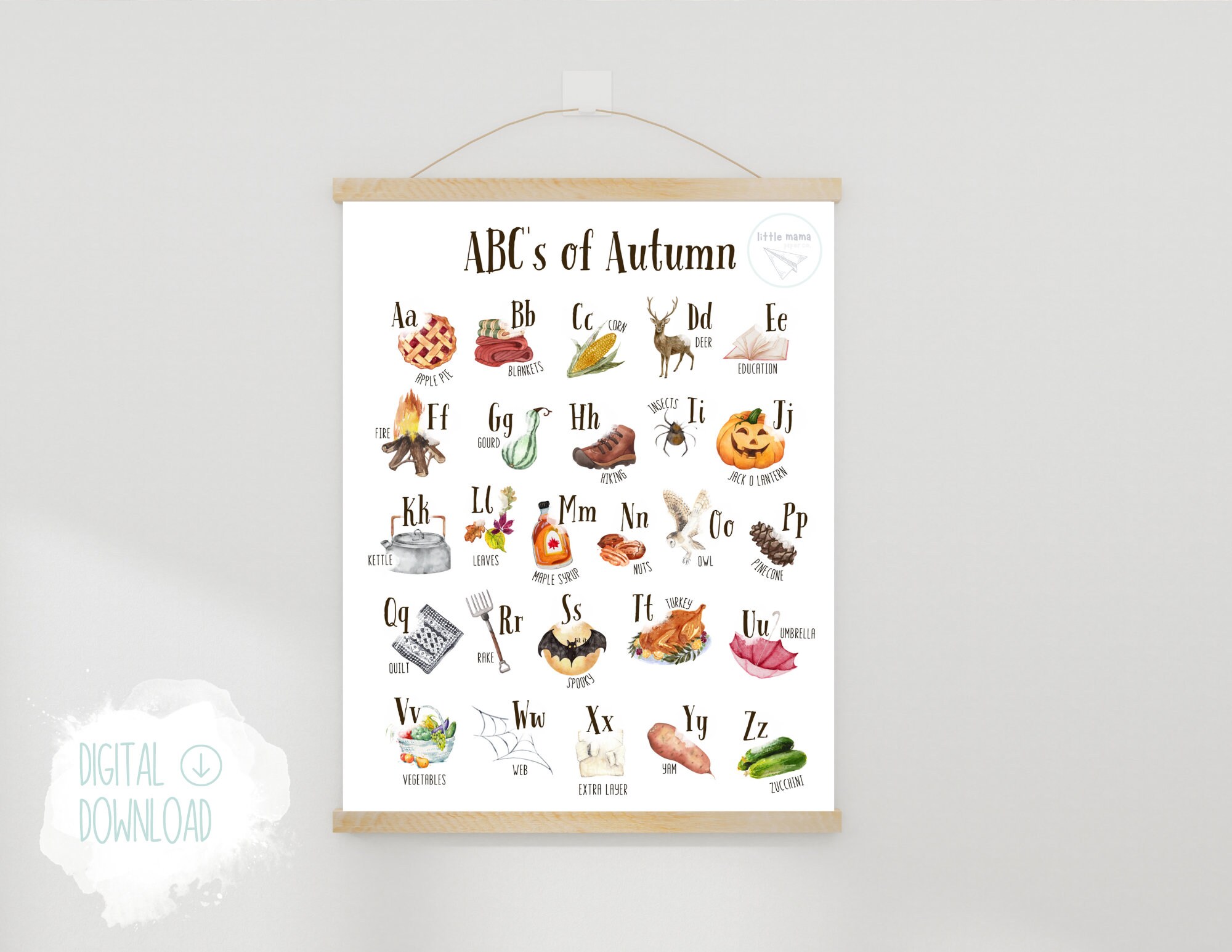 Instant Download / Autumn Abc's Print / Fall Print / Digital Download ...