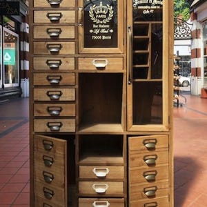 Unique Vintage Parisian Style Storage Cabinet / Chest of Drawers