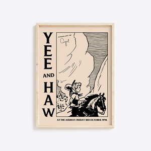 Vintage Retro Cowgirl Poster, Illustration Wall Art, Trendy Wall Decor, Retro Wal Art, 70s Decor, Digital Download