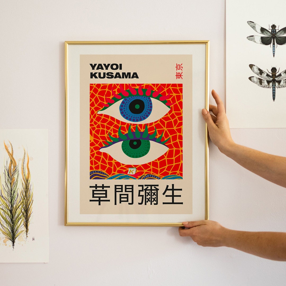 Yayoi Kusama Art Print, Kusama Eye, Japanese Wall Art, Yayoi Kusama