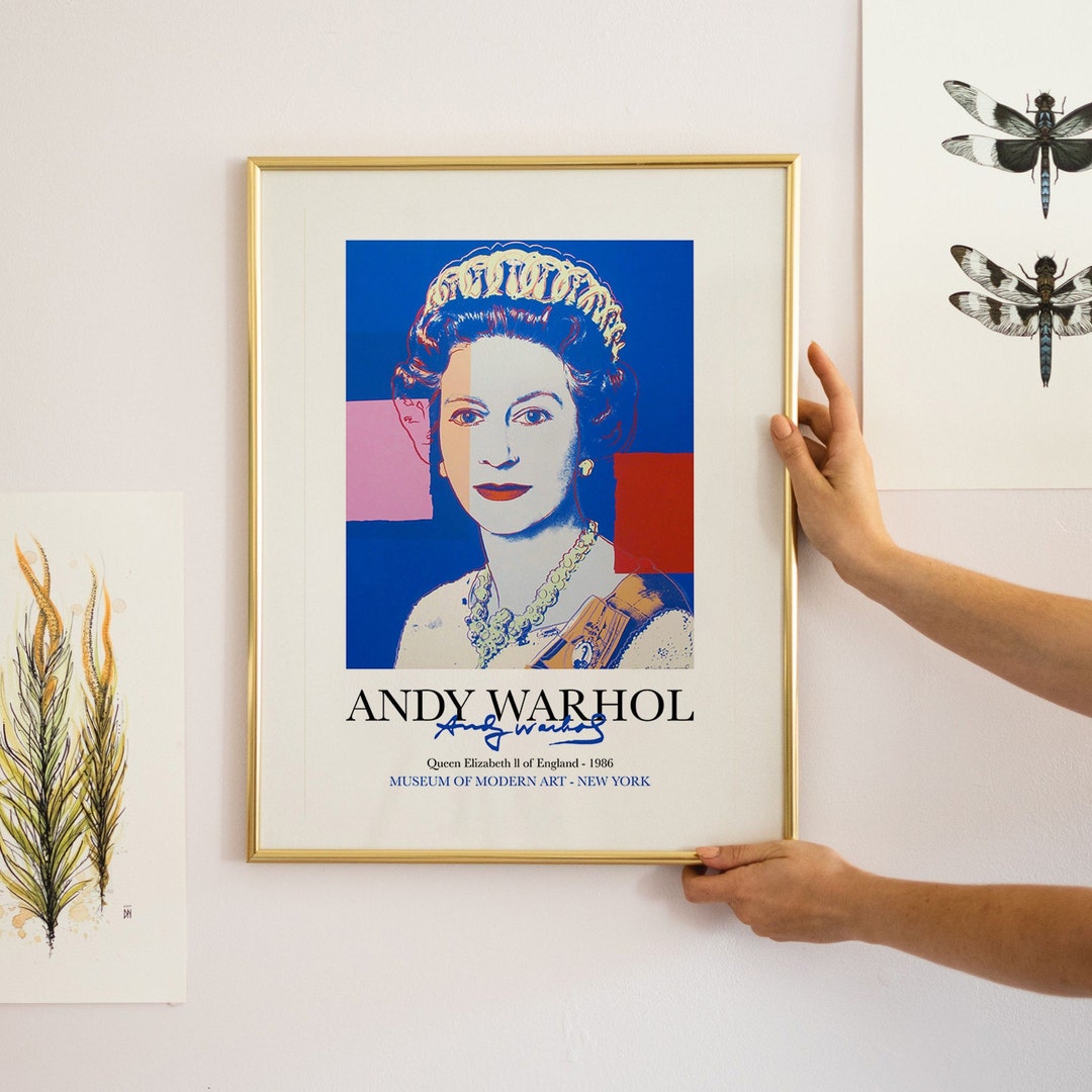 Andy Warhol Queen Elizabeth Poster Modern Warhol Print Pop - Etsy