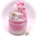 Cloud Slime - Pink and White Cow Slime - Fluffy cloud slime scented with lemon drops and jelly beans - UK Slime