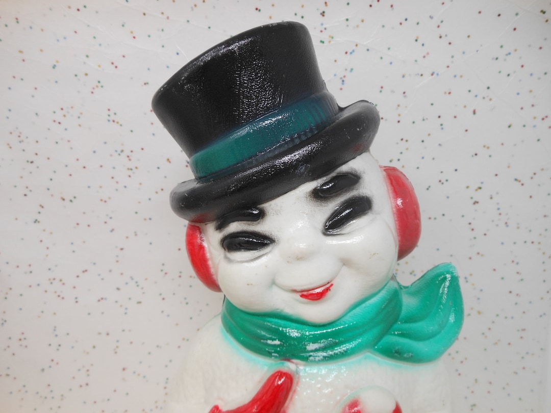 Vintage Snowman GENERAL FOAM Blow Mold Light up Electric Plastic