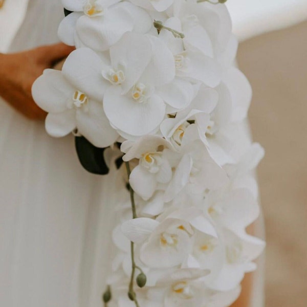 Orchidées bouquet de mariée, bouquet de la mariée, bouquet de la mariée, fleur de la mariée, fleurs de mariage, bouquets de demoiselle d'honneur, fleurs artificielles