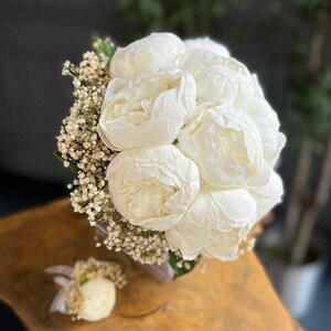 Peony Wedding Bouquet, Bridal Bouquet, Bride bouquet, Bride Flower, Wedding Flowers, Bridesmaid Bouquets, Artificial flowers