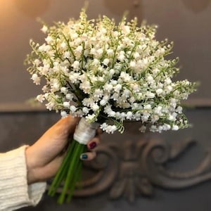 Lily of the Valley Wedding Bouquet, Bridal Bouquet, Bride Bouquet, Wedding Flowers, Bridesmaid Bouquets, Artificial flowers