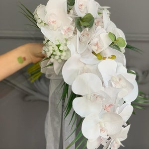 Orchid Wedding Bouquet, Orchid Bridal Bouquet, Bride Bouquet, Bride Flower, Wedding Flowers, Bridesmaid Bouquets, Artificial flowers