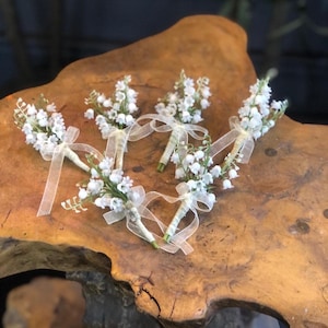 Lily Of The Valley Boutonniere, Lily Of The Valley Wedding Boutonniere, Wedding Boutonniere, Bridal Boutonniere, Artificial flowers