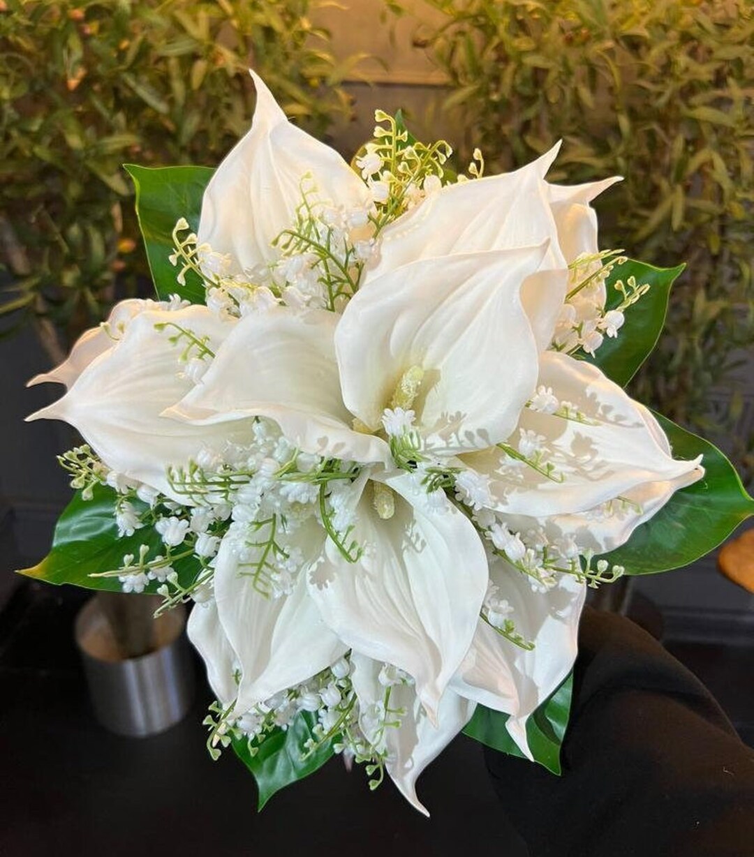 Calla Lilies Wedding Bouquet and Lily of the Valley Wedding Bouquet
