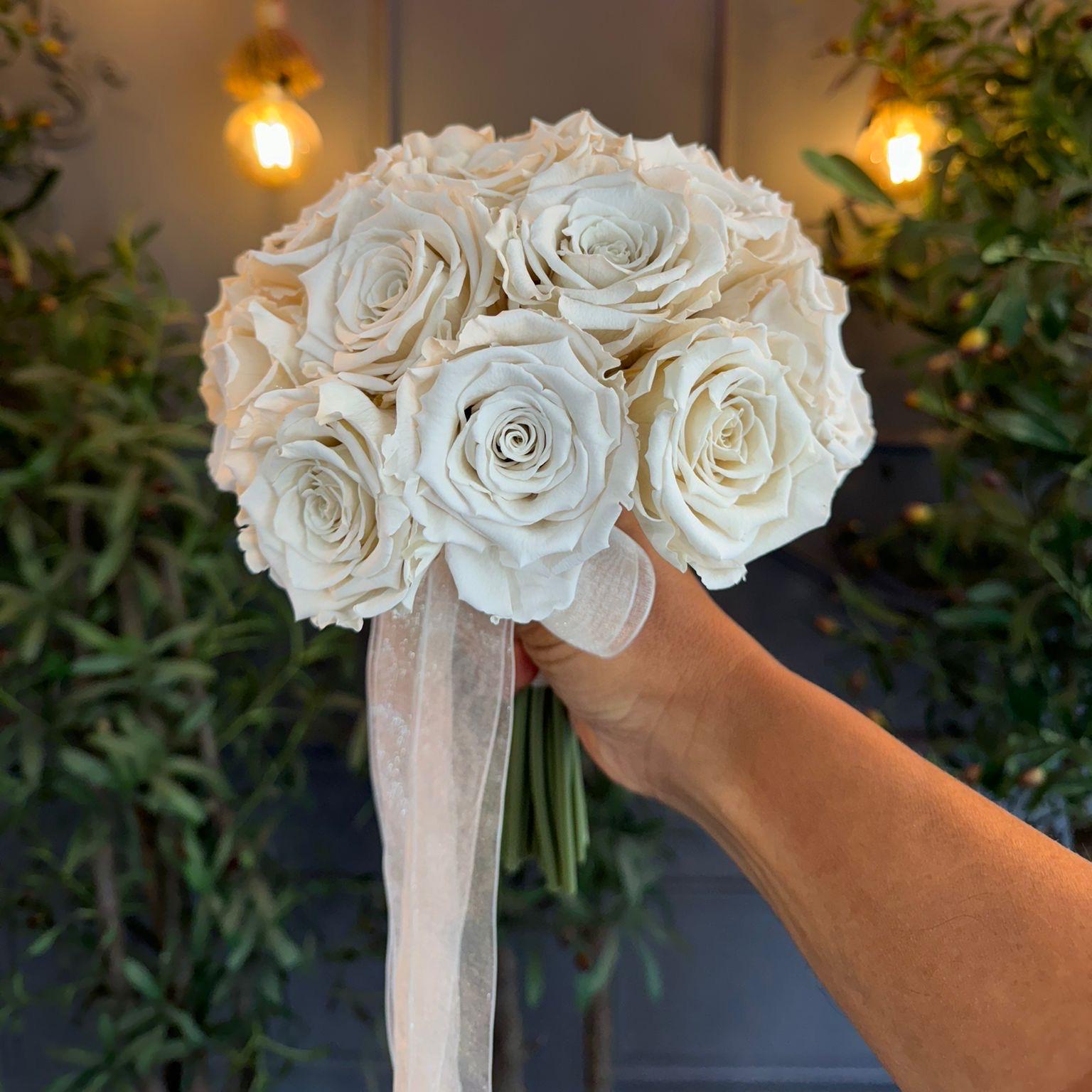 Preserved Rose Wedding Bouquet: Natural Bridal Flowers - Etsy