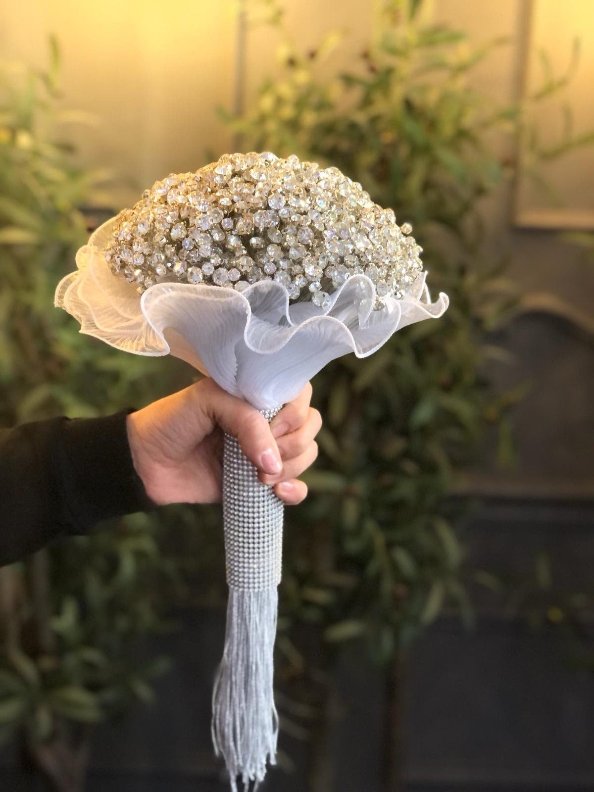 SUPER Blinged...Ultimately THE best BLINGDout CRYSTAL rhinestones Large FLOWER!! Rose Crystal Diamante Bridal Bouquet: Bling Rhinestone  main image 3