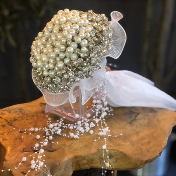 Gioielli Da Sposa Perla Bracciale Bianco Strass Vintage A Strati - Foto 3