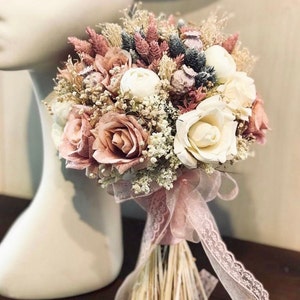 Hochzeitsstrauß, Brautstrauß, Brautstrauß, Braut Blume, Hochzeitsblumen, Brautjungfer Sträuße, getrockneter Brautstrauß, künstliche Blumen