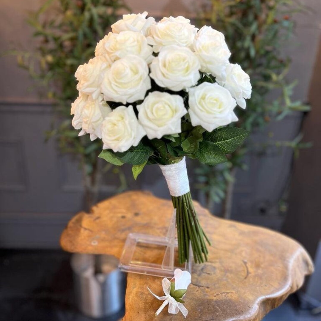 Bouquet de mariage de roses bouquet de mariée rose bouquet - Etsy France