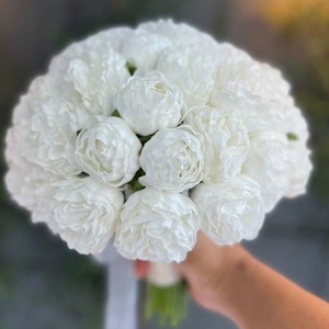 Peony Wedding Bouquet, Bridal Bouquet, Bride Bouquet, Wedding Flowers, Bridesmaid Bouquets, Artificial flowers