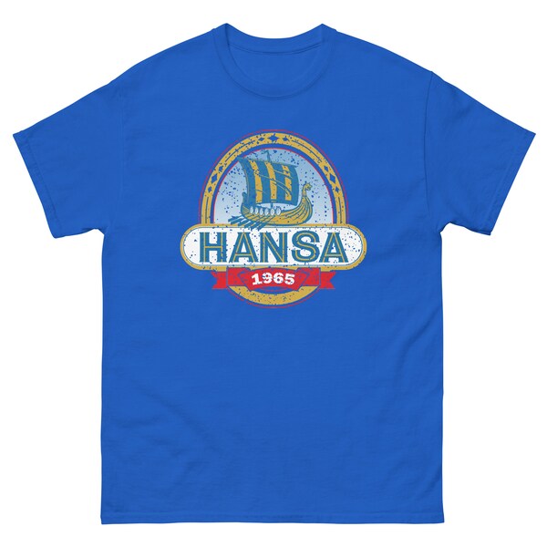 Germany, Rostock 1965 classic t-shirt - tee, German beer, football and fans Hansa