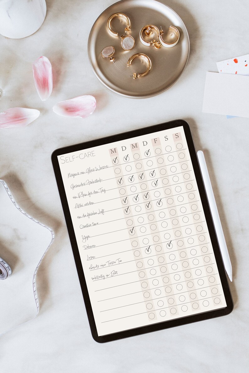 Das Bullet Journal auf dem Ipad mit Selfcaretracker
