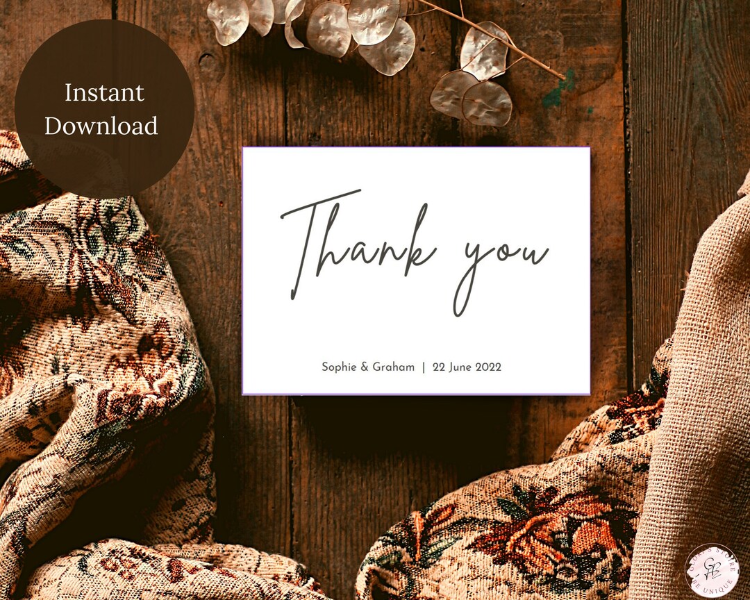 Digital Luxury Thank You, Editable and Printable Business Thank You ...