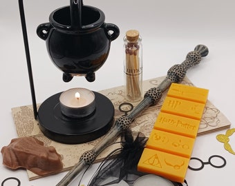 Harry Potter inspired Hanging Cauldron Wax Melt Burner Gift Box Ideal gift for Harry Potter fans. Birthday, any occasion present.