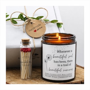 Bereavement Candle Gift Box Personalised Soy Wax Sympathy Present for grief friend family Hug care package keepsake thinking of you