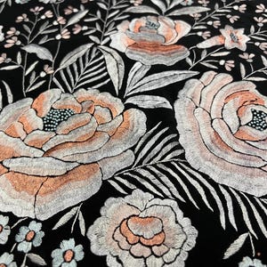Vintage silk manila shawl (manton) for flamenco. It has double sided hand embroidery and long fringe.