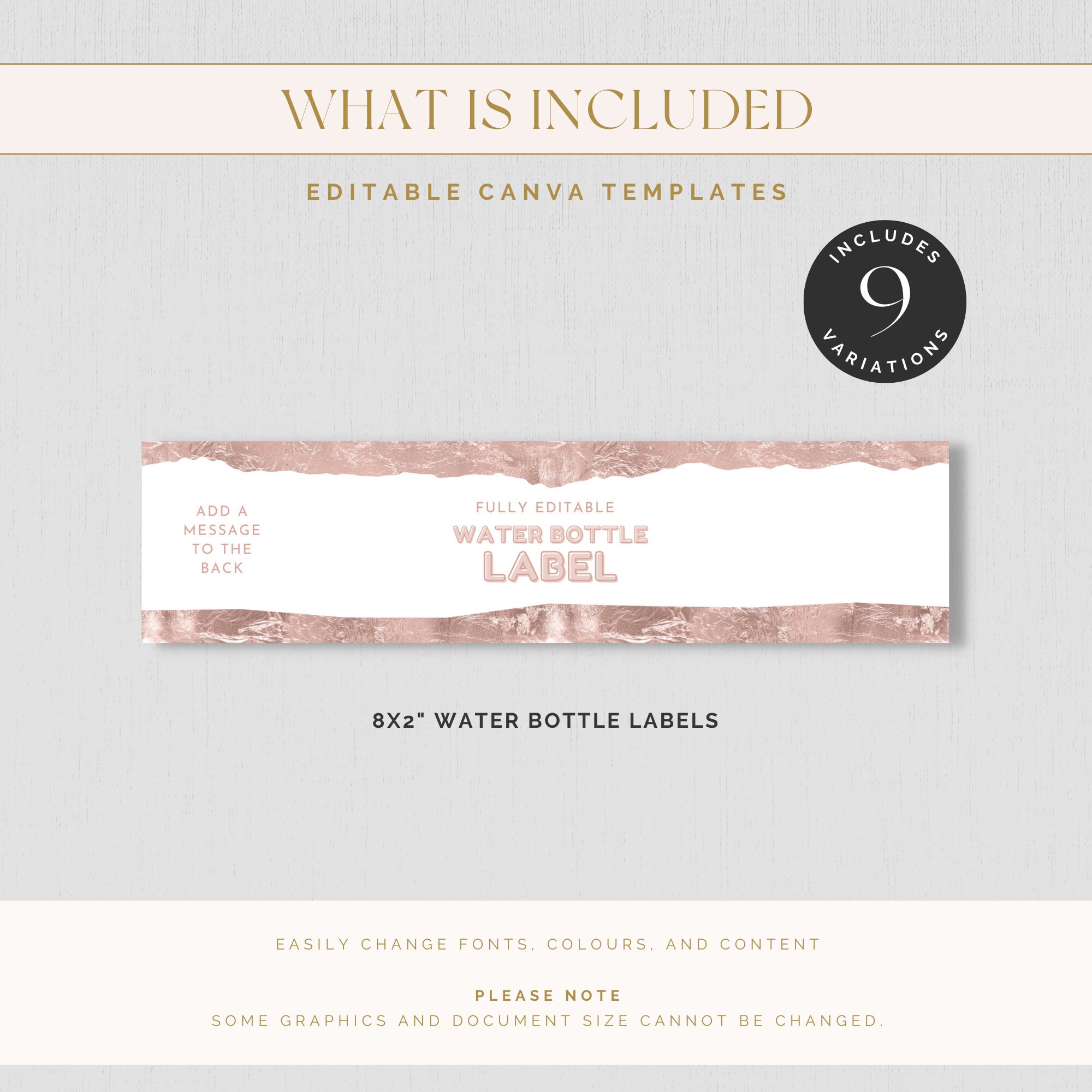 Blush Pink Water Bottle Labels, Drink Favour, Birthday Party Decoration ...
