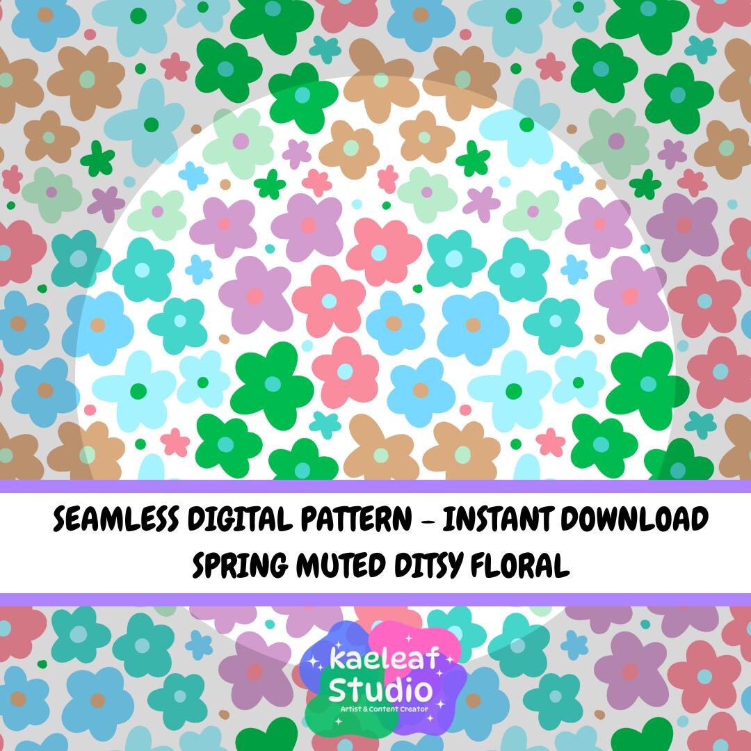 Muted Spring Ditsy Floral Seamless Pattern – Digital Download, Digital ...