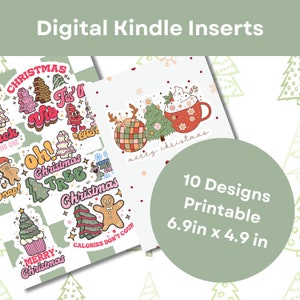 Pochette de protection pour liseuse de Noël : motifs rétro des Fêtes (téléchargement numérique)