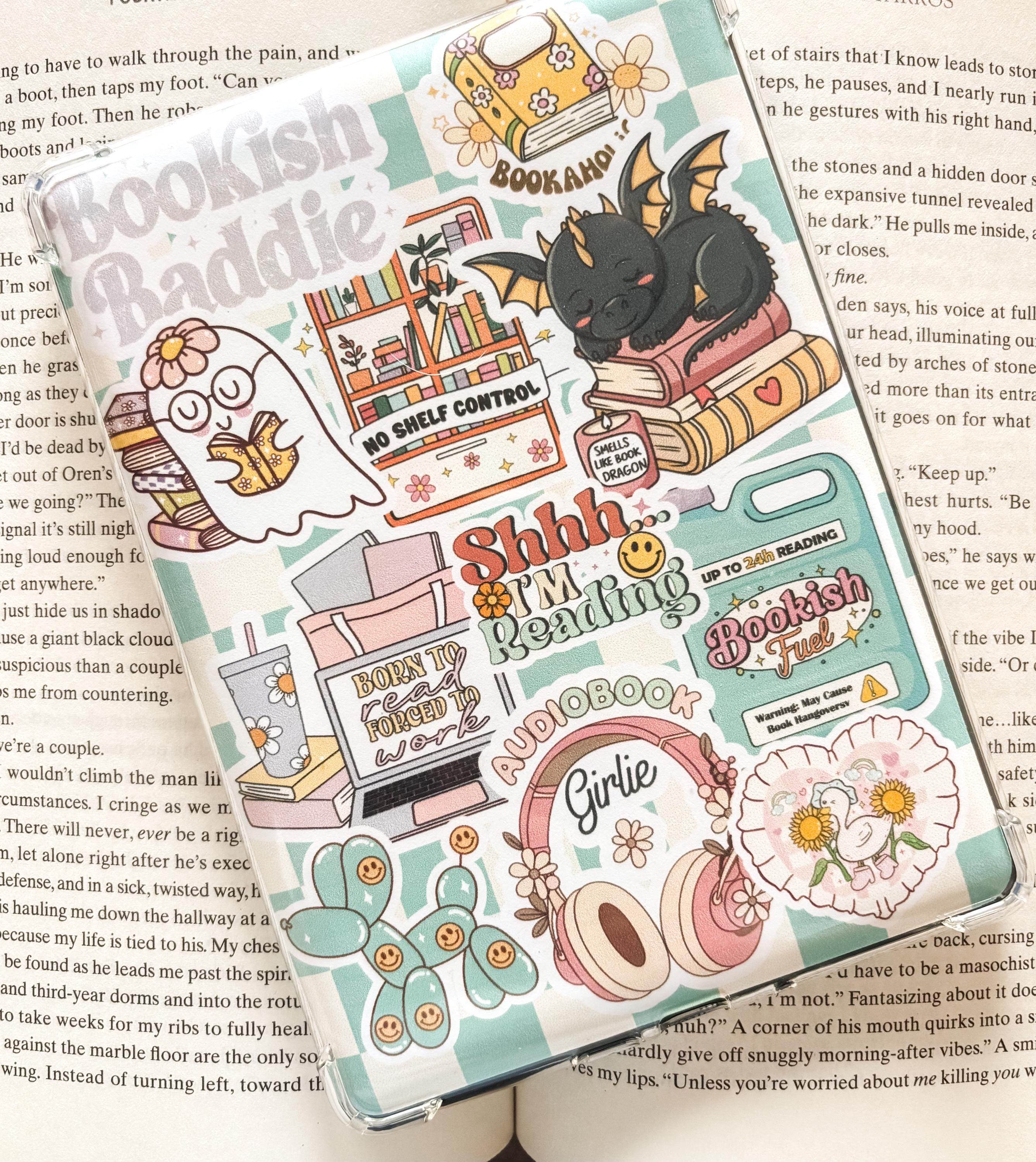 Bookish Baddie Kindle Insert: Printable eBook Reader Design (Digital Download, Multiple Sizes)