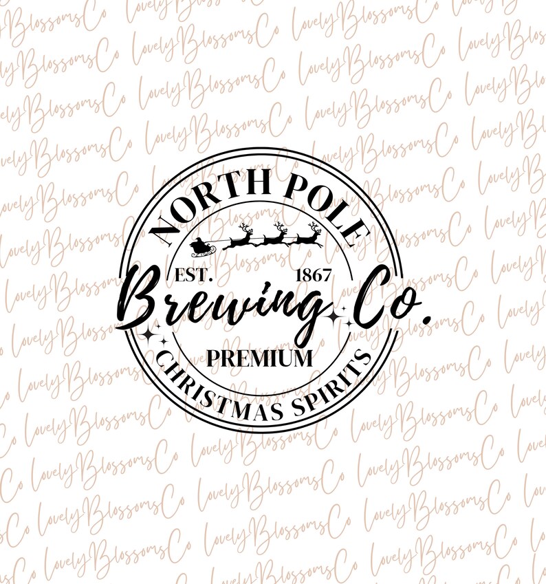 North Pole Brewing Co SVG PNG Merry Christmas Svg Holiday - Etsy