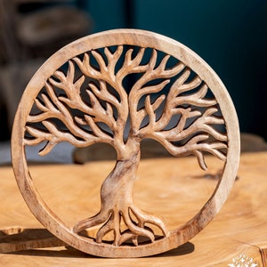 Geschnitzter Lebensbaum - Suar Baum des Lebens - Wanddekoration