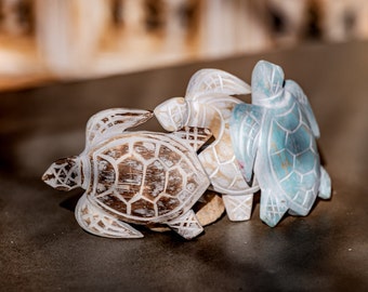 Décoration tortue en bois - décoration tortue - sculpture de tortue - Balinese handicraft - Wooden turtle decoration - turtle sculpture