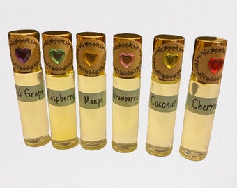Fruity Roll-On Perfume Oil: Raspberry, Mango, Coconut - 10ml