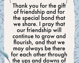 A Special Friendship Keepsake Card. A5 with Envelope | Catholic | Christian | Gift | Keepsake | Holy