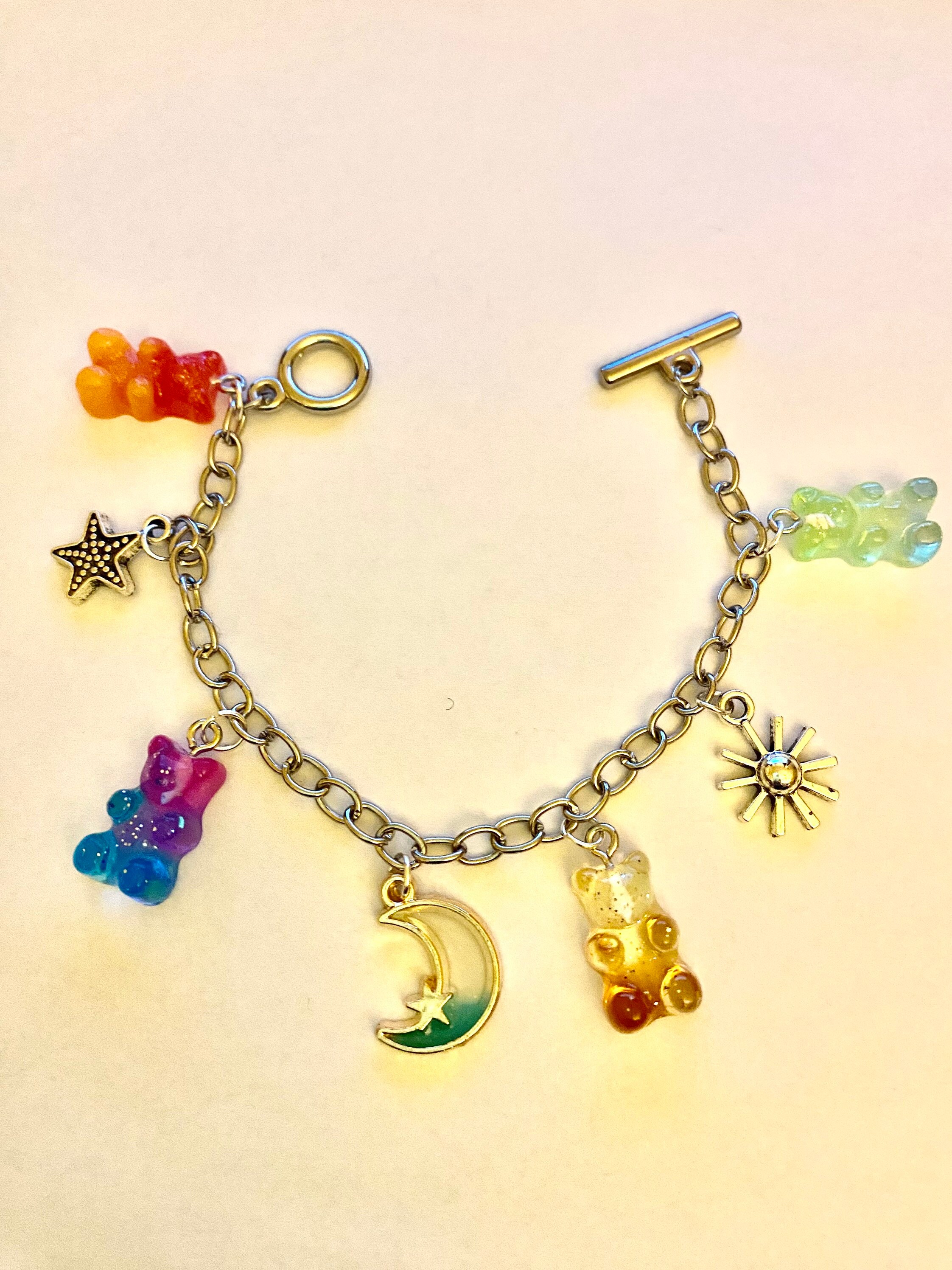 Bears, Moon and Stars Pretty Multi Charm Bracelet. Ladies, Girls, Gift for  Her, Birthday, Cute Gift. Style 3 - Etsy