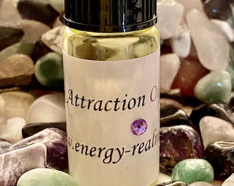 Attractie Hoodoo-olie: kruiden, wortels en gezegende olie (10 ml)
