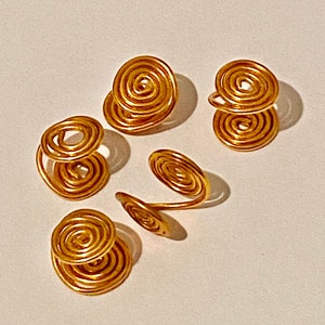 5 x Copper Spiral Ear cuffs, Ear Wrap, Ear Cuffs. Body Jewellery, No Piercing, Woman, Girls, Men, Boys.