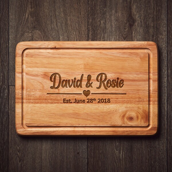 Personalised Cutting Board, Anniversary Gift, Wedding Gift, New Home Gift, Engagement, 5th Wedding Anniversary, Valentines Chopping Board