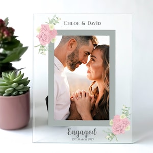 Engagement Photo Frame Gifts for Couples Personalised Engaged