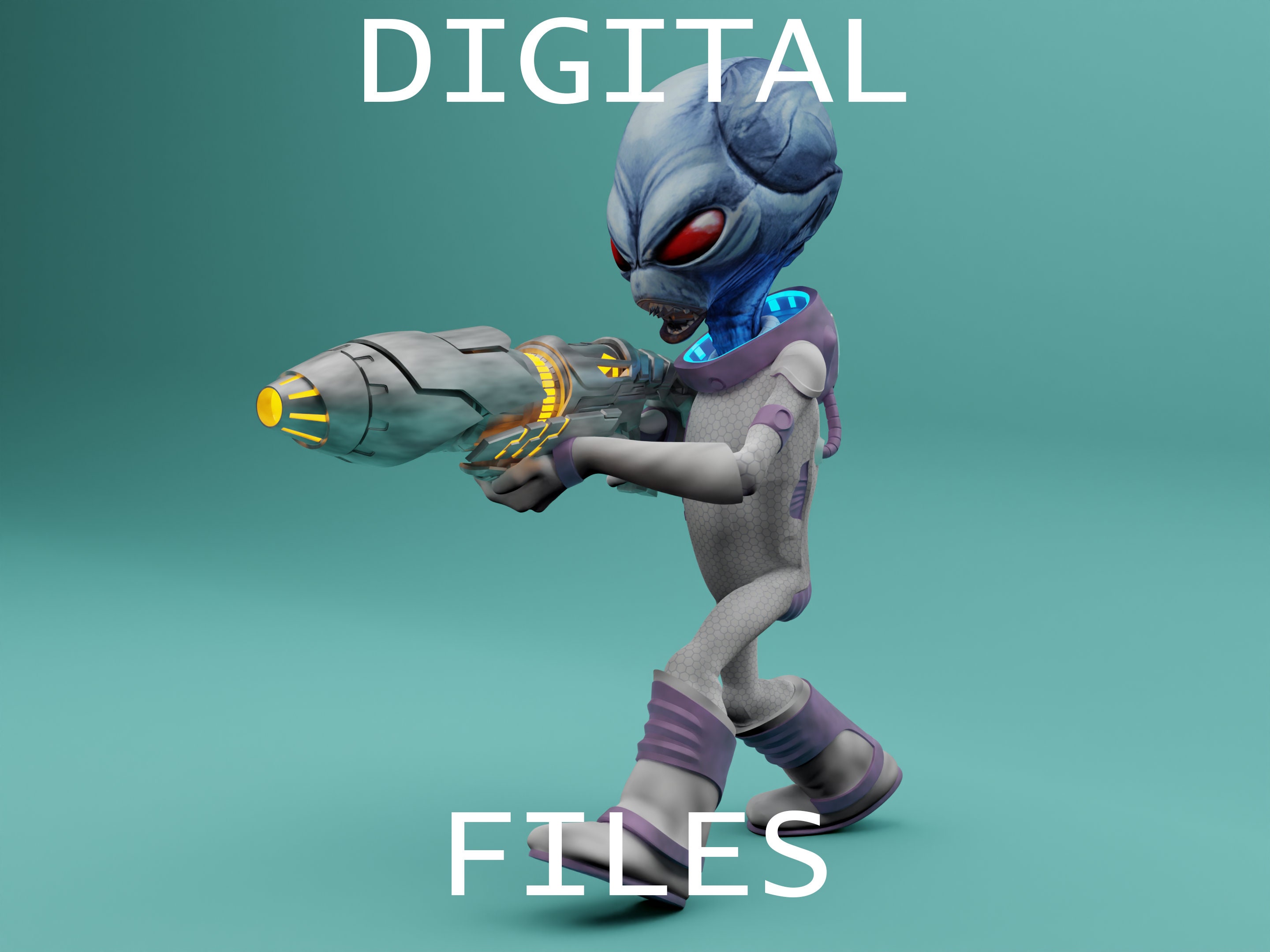 Attacking Crypto Statue (destroy All Humans) - 3D Printing Files - Etsy