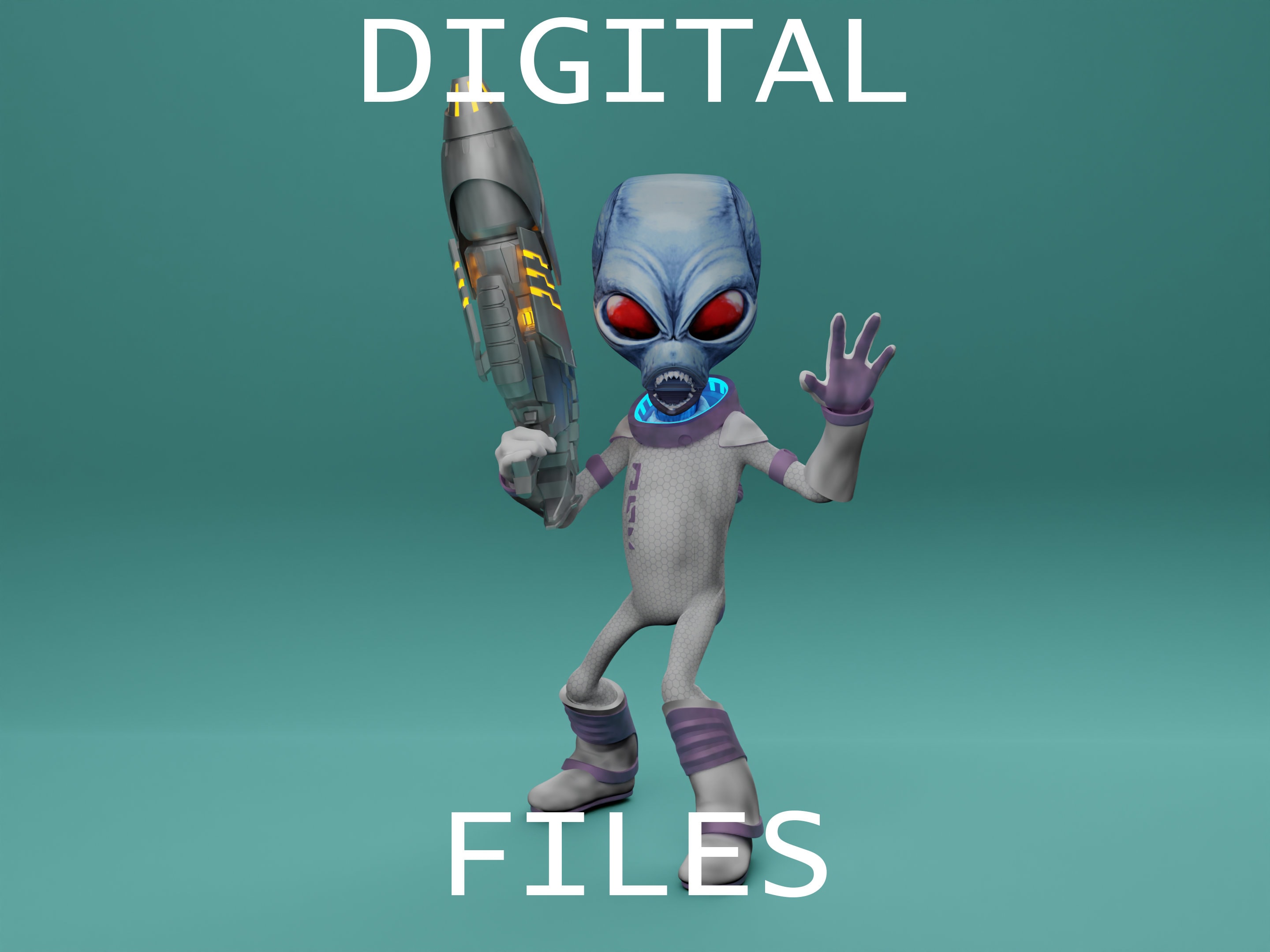 Shocked Crypto Statue (destroy All Humans) - 3D Printing Files - Etsy