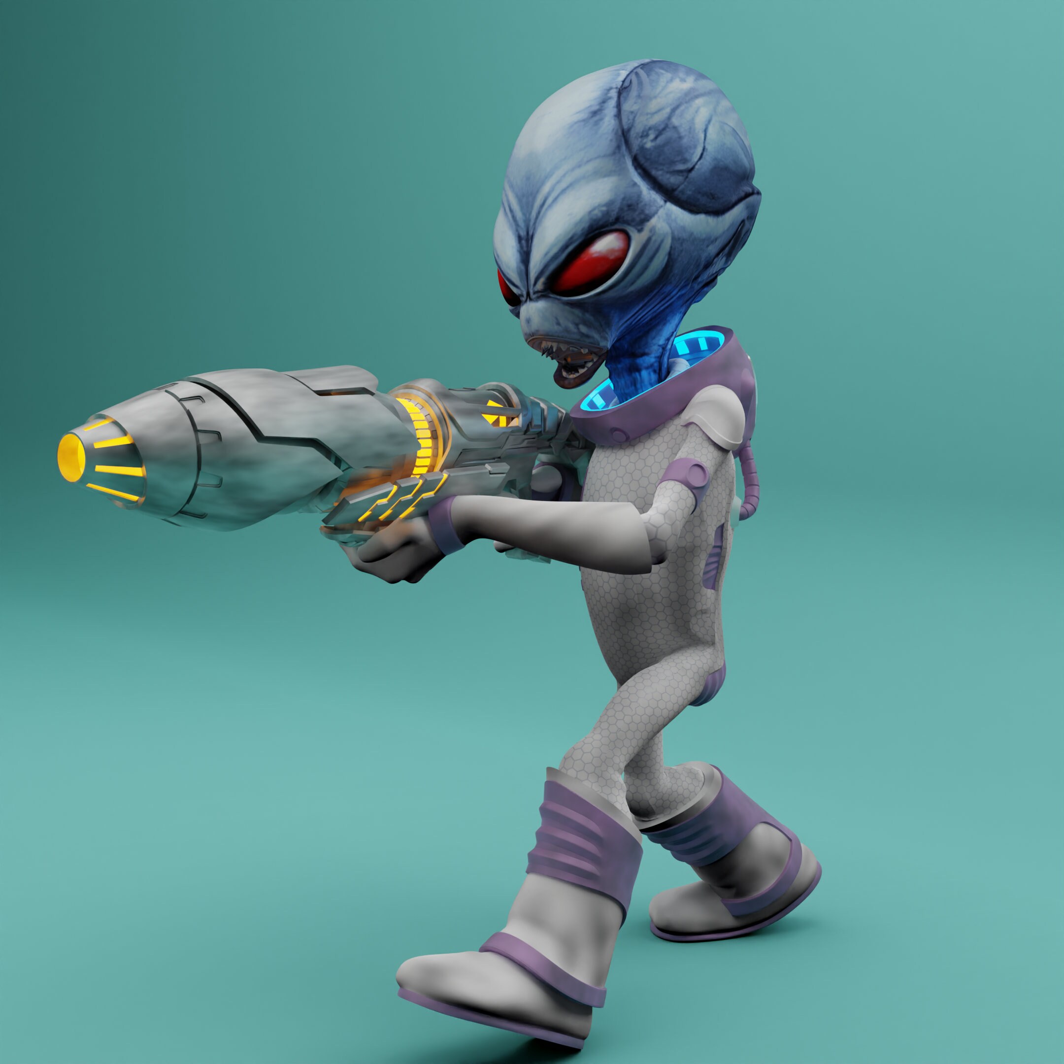 Destroy All Humans Shocked Crypto Statue () - 3D Prntng Fles - Etsy...  Collectibles For Men