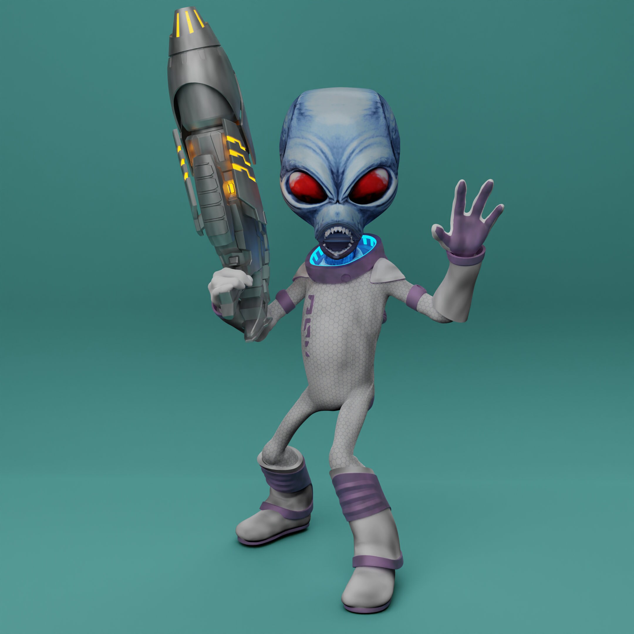 Alien Figure With Hidden Storage Destroy All Humans Crypto-137 