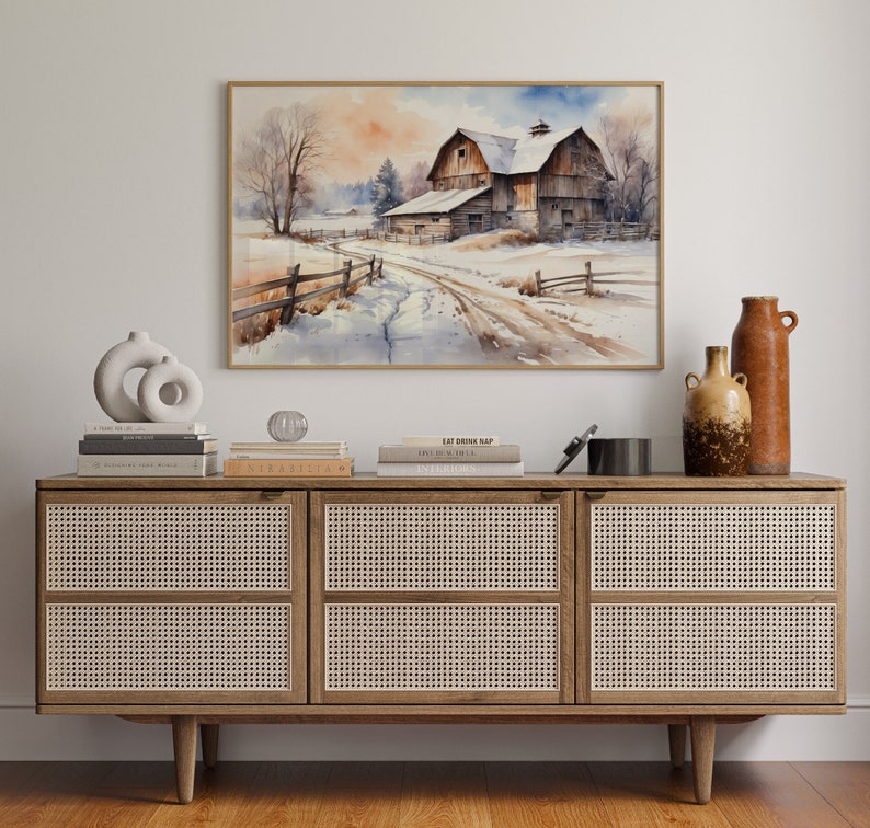 Old Barn Painting | Set of 4 Watercolor Prints | Prints of Old ...