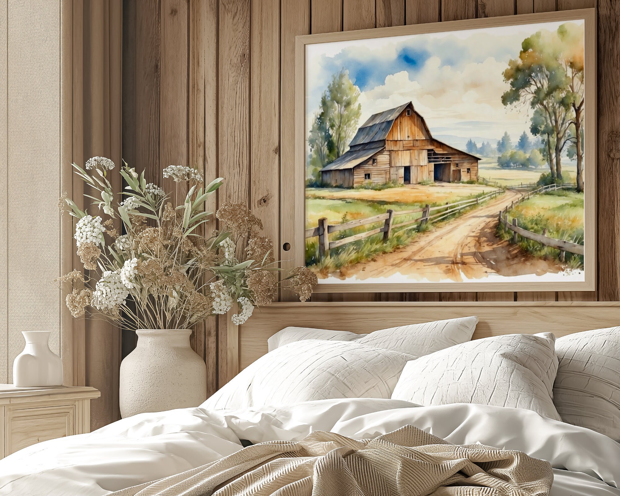 Old Barn Painting | Set of 4 Watercolor Prints | Prints of Old ...