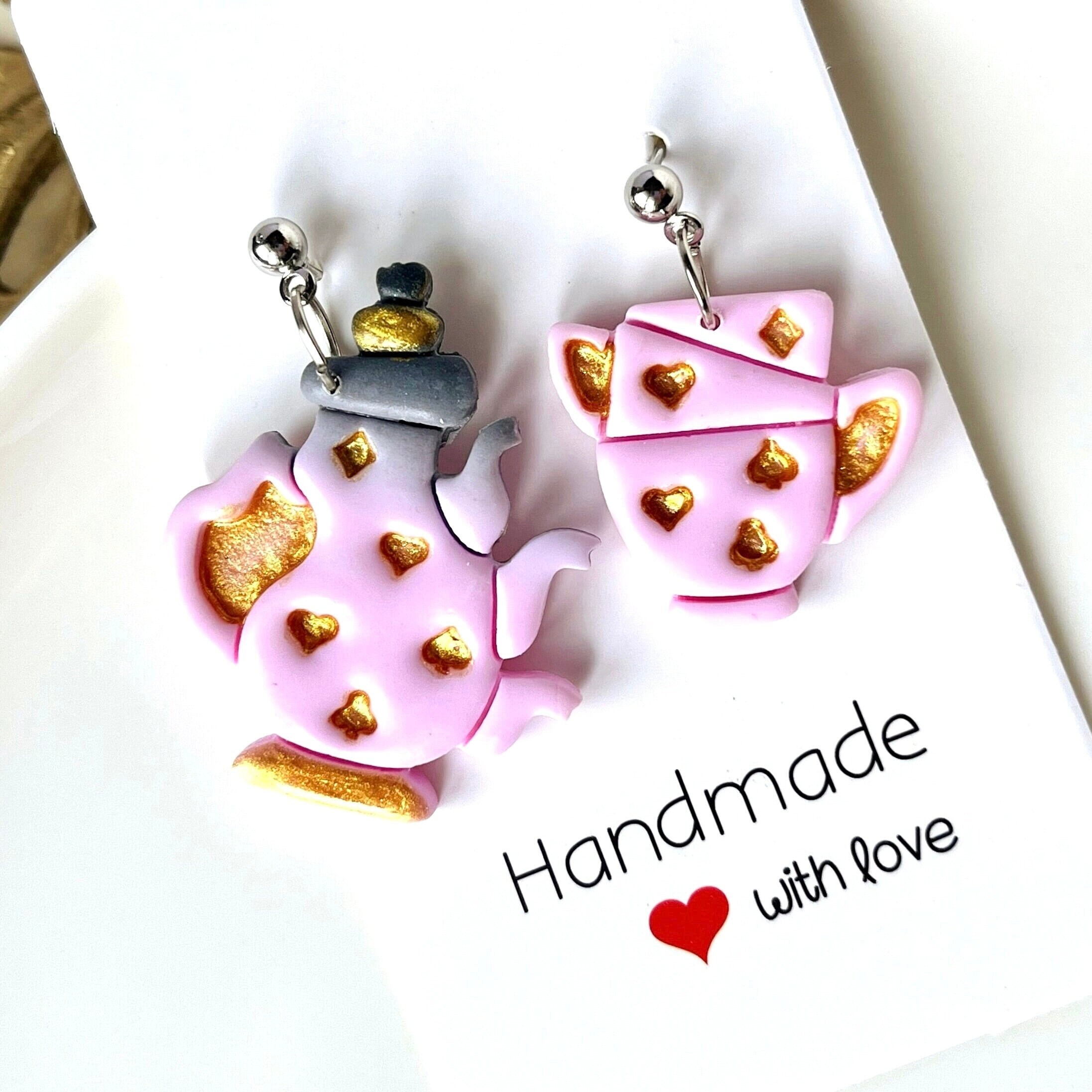 魔法のティーポット猫ピアス 魔法のティーポット猫ピアス